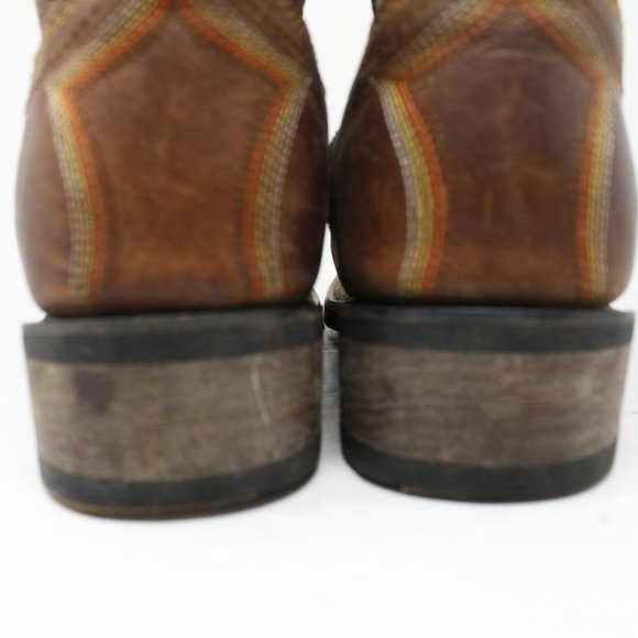 Dan Post Boots Women's 6M Brown Jesse Barnyard Square Toe Western Cowboy DP6052 - Picture 6 of 16